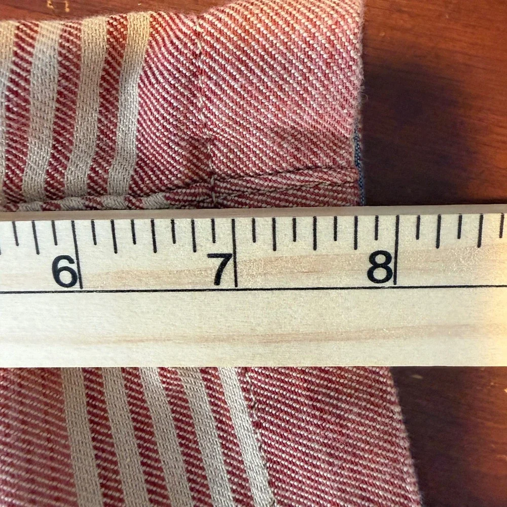 Lucky Brand Shorts Mens 33 Red Striped Cotton Flat Front Casual 5815